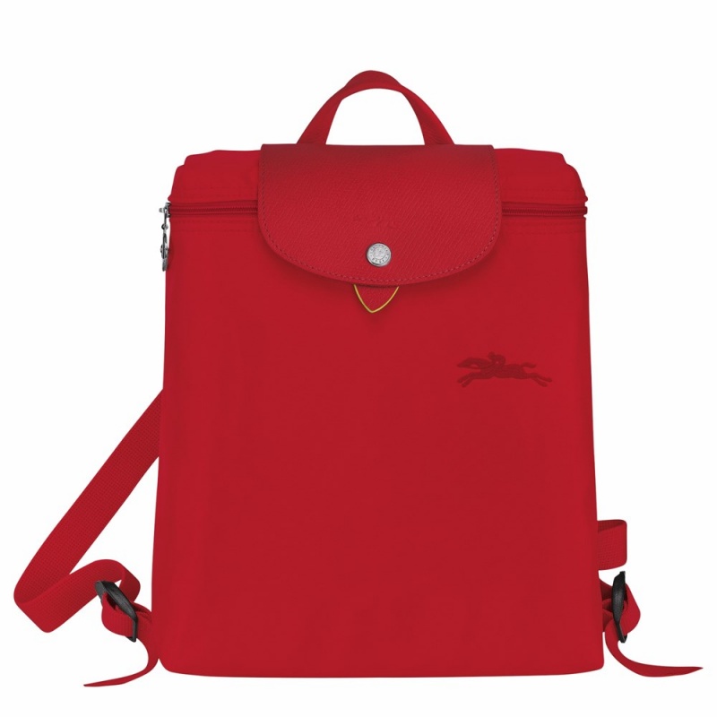 Red Longchamp Le Pliage M Men's Backpack